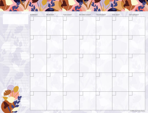 Posh: Desk Pad Undated Monthly