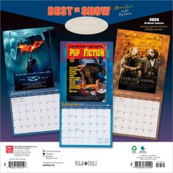 Alternative view of Best in Show OFFICIAL | 2026 12 x 24 Inch (Hanging) Monthly Square Wall Calendar | Plastic-Free | BrownTrout | Dogs in the Movies Pets Canine