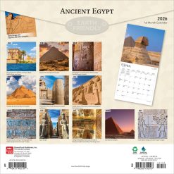 Alternative view of Ancient Egypt | 2026 12 x 24 Inch (Hanging) Monthly Square Wall Calendar | Plastic-Free | BrownTrout | Travel Pyramids Pharaohs