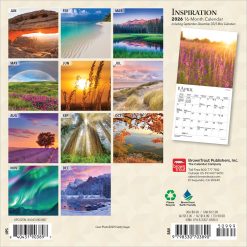 Alternative view of Inspiration | 2026 7 x 14 Inch (Hanging) Monthly Mini Wall Calendar | BrownTrout | Family Self Help Motivation Quotes