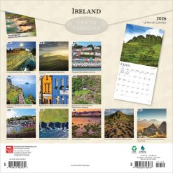 Alternative view of Ireland | 2026 12 x 24 Inch (Hanging) Monthly Square Wall Calendar | Plastic-Free | BrownTrout | Scenic Travel Dublin Irish
