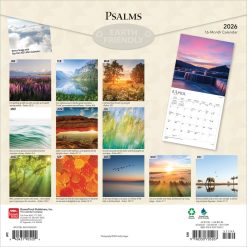 Alternative view of Psalms | 2026 12 x 24 Inch (Hanging) Monthly Square Wall Calendar | Plastic-Free | BrownTrout | Religion Hymns Lord