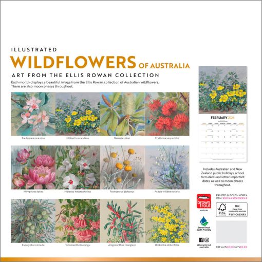 Illustrated Wildflowers of Australia 2026 Square