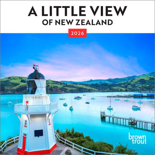 A Little View of New Zealand | 2026 7 x 14 Inch (Hanging) Monthly Mini Wall Calendar | BrownTrout | Travel Scenic Oceania Photography
