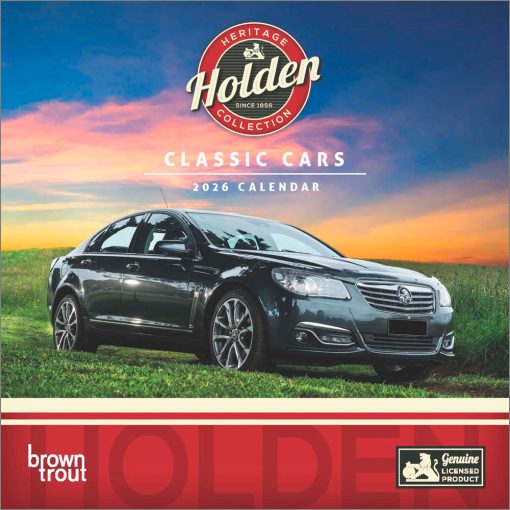 Classic Holden Cars OFFICIAL | 2026 7 x 14 Inch (Hanging) Monthly Mini Wall Calendar | BrownTrout | Automotive Engine Australia
