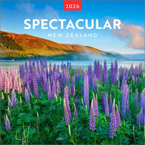 Spectacular New Zealand | 2026 12 x 24 Inch (Hanging) Monthly Square Wall Calendar | Plastic-Free | BrownTrout | Travel Scenic Oceania Photography