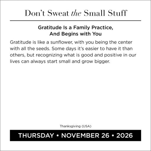 Don't Sweat The Small Stuff 2026 Boxed
