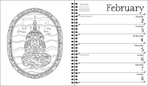 Johanna Basford 12-Month 2026 Weekly Coloring
