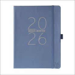 Classic Blue 6x8 Vegan Leather 2026 Planner