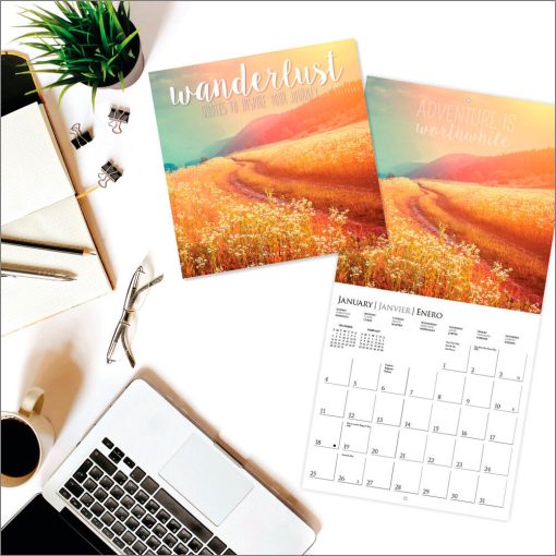 Wanderlust 2026 Square Wall Calendar