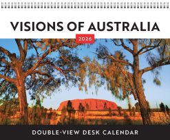Visions of Australia | 2026 7.5 x 6 Inch Monthly Double-View Easel Desk Calendar | BrownTrout | Travel Scenic Oceania Photography