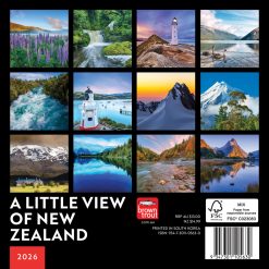 Alternative view of A Little View of New Zealand | 2026 7 x 14 Inch (Hanging) Monthly Mini Wall Calendar | BrownTrout | Travel Scenic Oceania Photography