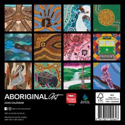 Alternative view of Aboriginal Art | 2026 7 x 14 Inch (Hanging) Monthly Mini Wall Calendar | BrownTrout | Paintings Australia Native