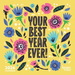 Your Best Year Ever | 2026 7 x 14 Inch (Hanging) Monthly Mini Wall Calendar | BrownTrout | Inspiration Motivational