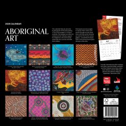 Alternative view of Aboriginal Art | 2026 12 x 24 Inch (Hanging) Monthly Square Wall Calendar | Plastic-Free | BrownTrout | Paintings Australia Indigenous