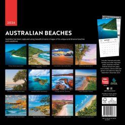 Alternative view of Australian Beaches | 2026 12 x 24 Inch (Hanging) Monthly Square Wall Calendar | Plastic-Free | BrownTrout | Travel Scenic Oceania Photography