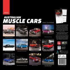 Alternative view of Australian Muscle Cars OFFICIAL | 2026 12 x 24 Inch (Hanging) Monthly Square Wall Calendar | Plastic-Free | BrownTrout | Automotive Horsepower