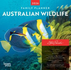 Australian Wildlife Family Organiser | Steve Parish | 2026 12 x 24 Inch (Hanging) Monthly Square Wall Calendar | Plastic-Free | BrownTrout | Travel Scenic Animals Photography