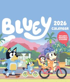 Bluey | 2026 12 x 24 Inch (Hanging) Monthly Square Wall Calendar | Plastic-Free | BrownTrout | Kids Cartoon Drawings
