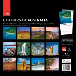 Alternative view of Colours of Australia | 2026 12 x 24 Inch (Hanging) Monthly Square Wall Calendar | Plastic-Free | BrownTrout | Travel Scenic Oceania Photography