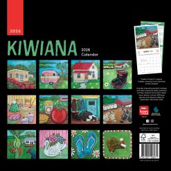 Alternative view of Kiwiana | 2026 12 x 24 Inch (Hanging) Monthly Square Wall Calendar | Plastic-Free | BrownTrout | Travel Drawing Oceania Australia