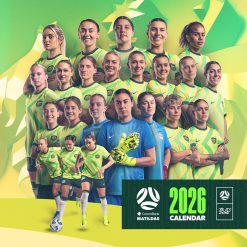 Matildas | 2026 12 x 24 Inch (Hanging) Monthly Square Wall Calendar | Plastic-Free | BrownTrout | National Football Team