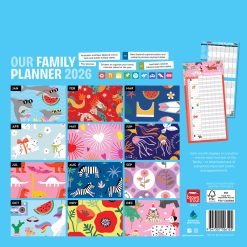 Alternative view of Our Favourite Family Planner | 2026 12 x 24 Inch (Hanging) Monthly Square Wall Calendar | Plastic-Free | BrownTrout | Organization Stationery