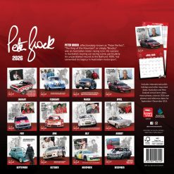 Alternative view of Peter Brock | 2026 12 x 24 Inch (Hanging) Monthly Square Wall Calendar | Plastic-Free | BrownTrout | Sports Motor Racing