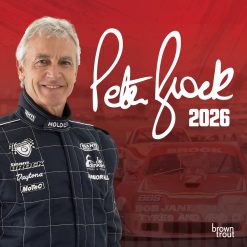 Peter Brock | 2026 12 x 24 Inch (Hanging) Monthly Square Wall Calendar | Plastic-Free | BrownTrout | Sports Motor Racing