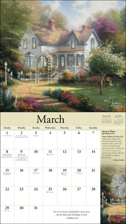 Alternative view of Thomas Kinkade Collector's Scripture Edition 2026 Deluxe Wall Calendar + Print