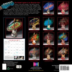 Alternative view of Fender Custom Shop Guitars 2026 Square Wall Calendar