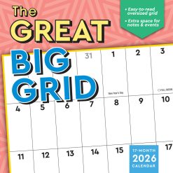 Great Big Grid 2026 Square Planner Wall Calendar