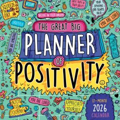 Great Big Planner of Positivity 2026 Square Planner Wall Calendar