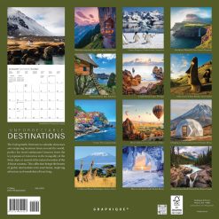 Alternative view of Unforgettable Destinations 2026 Square Wall Calendar