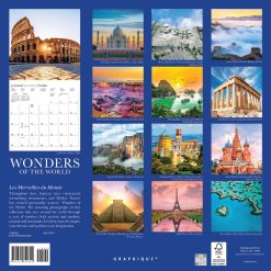 Alternative view of Wonders of The World 2026 Square Wall Calendar
