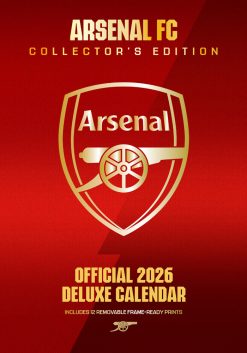 Arsenal FC 2026 A3 Deluxe Wall Calendar