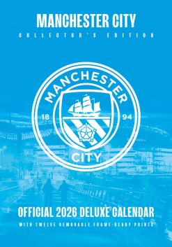 Manchester City FC 2026 A3 Deluxe Wall Calendar