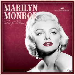 Marilyn Monroe OFFICIAL | 2026 12 x 24 Inch (Hanging) Monthly Square Wall Calendar | Foil Stamped Cover | Plastic-Free | BrownTrout | USA American Actress Celebrity