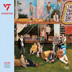 Seventeen OFFICIAL | 2026 12 x 24 Inch (Hanging) Monthly Square Wall Calendar | Plastic-Free | BrownTrout | K-Pop SVT Music Boy Band