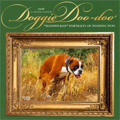 Doggie Doo Doo | 2026 12 x 24 Inch (Hanging) Monthly Square Wall Calendar | Plastic-Free | BrownTrout | Animals Dog Breeds Pets