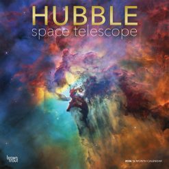Hubble Space Telescope | 2026 12 x 24 Inch (Hanging) Monthly Square Wall Calendar | Foil Stamped Cover | Plastic-Free | BrownTrout | Science Astronomy Technology