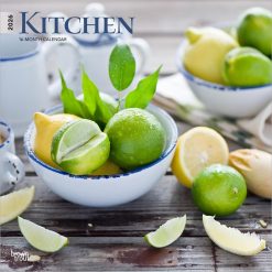 Kitchen | 2026 12 x 24 Inch (Hanging) Monthly Square Wall Calendar | Plastic-Free | BrownTrout | Cooking Home