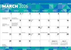 Alternative view of Large Print | 2026 17 x 12 Inch Monthly Desk Pad Calendar | BrownTrout | Easy to See Large Font