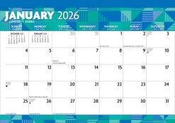 Large Print | 2026 17 x 12 Inch Monthly Desk Pad Calendar | BrownTrout | Easy to See Large Font