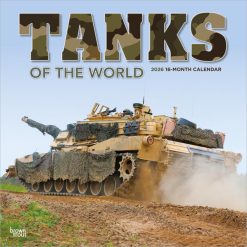 Tanks of the World | 2026 12 x 24 Inch (Hanging) Monthly Square Wall Calendar | Plastic-Free | BrownTrout | Military Vehicle Equipment