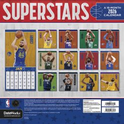 Alternative view of NBA Superstars 2026 Square Wall Calendar