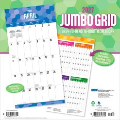 Alternative view of Jumbo Grid Large Print 2027 Square Matte Plato FOIL