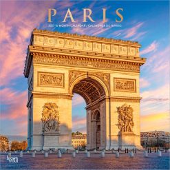 Paris 2027 ENGLISH FRENCH FOIL Square Wall Calendar