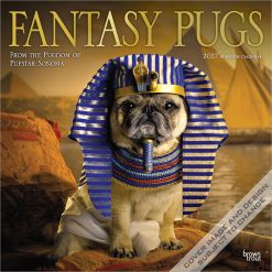 Fantasy Pugs 2027 FOIL Square Wall Calendar