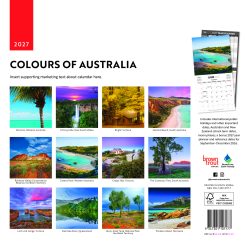 Alternative view of Colours of Australia 2027 Square Wall Calendar